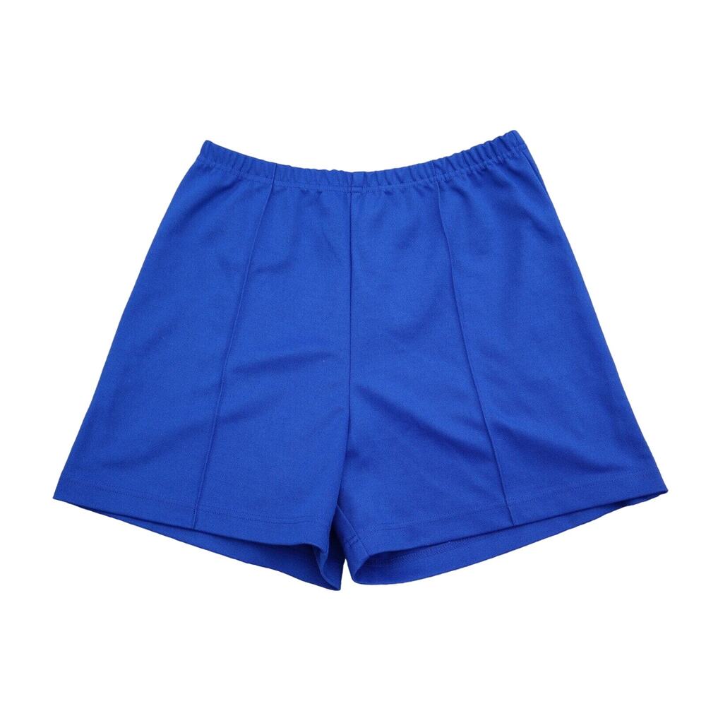 Clipper Shorts Womens XL Blue High Waist Elastic Waist Activewear Bottoms